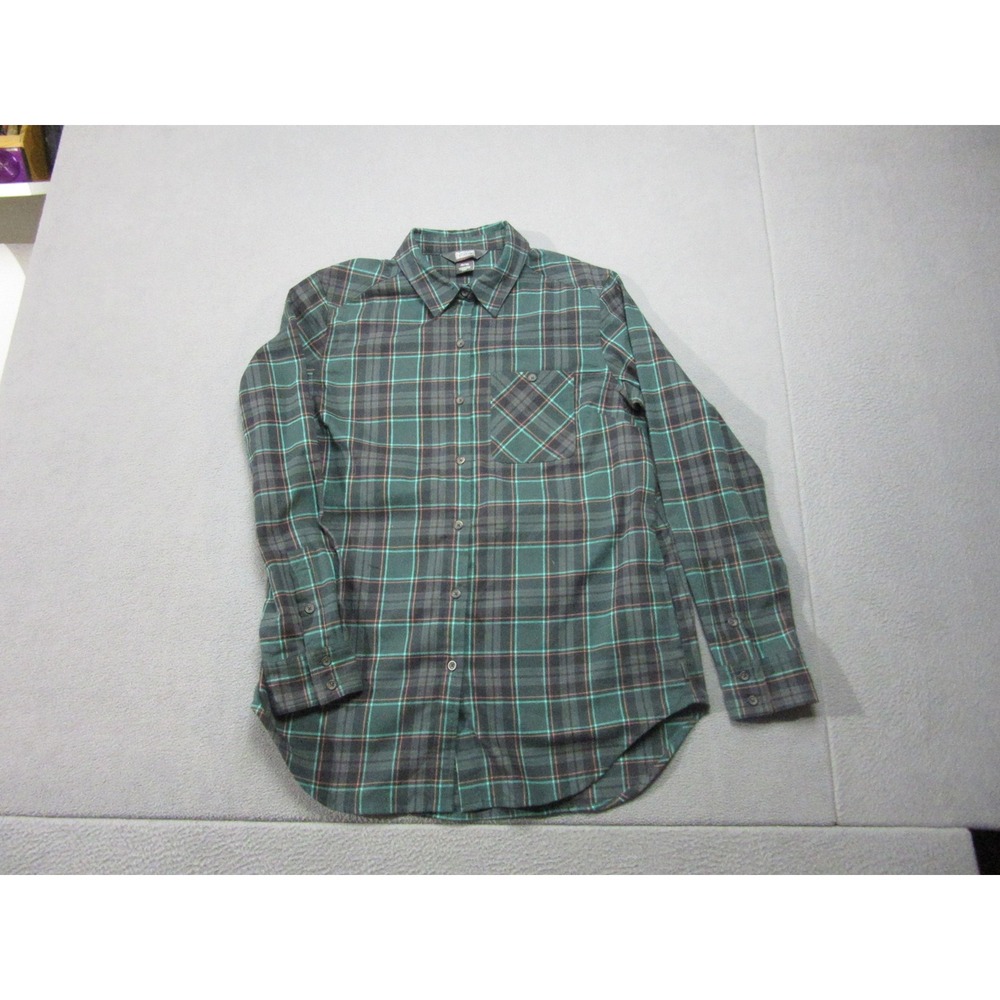 Outdoor Research Kulshan Flannel Tunic Womens Medium Green Plaid Top Utility